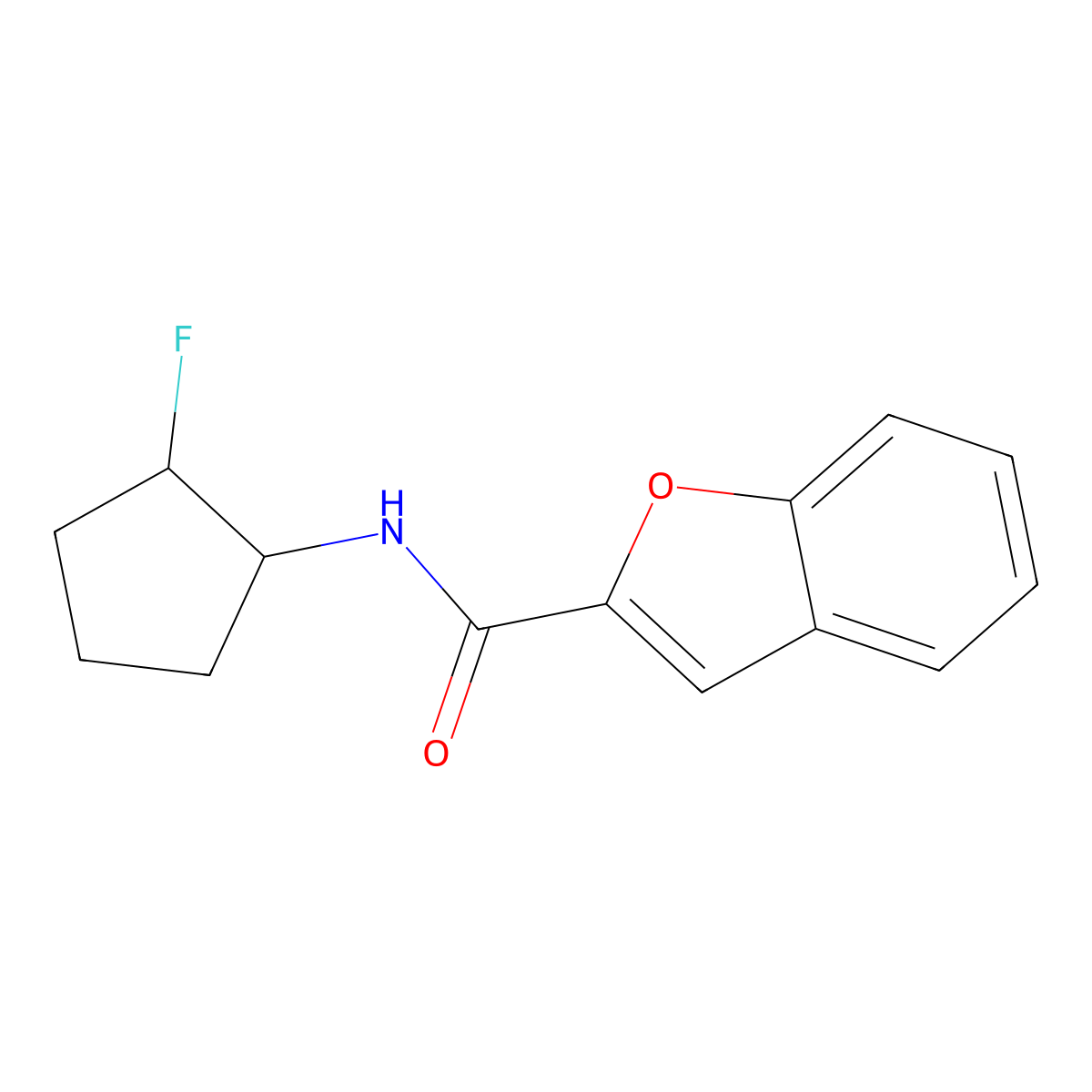 N-(2-fluorocyclopentyl)-1-benzofuran-2-carboxamide molecular structure, CAS 2202461-26-3