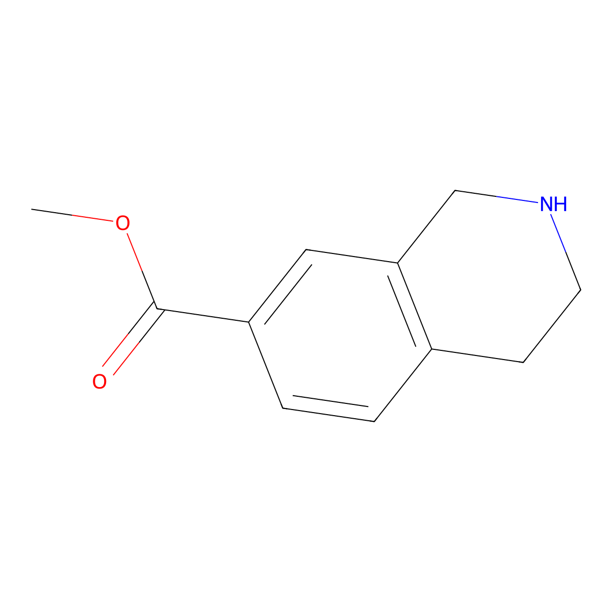 Methyl 1,2,3,4-tetrahydroisoquinoline-7-carboxylate molecular structure, CAS 220247-50-7