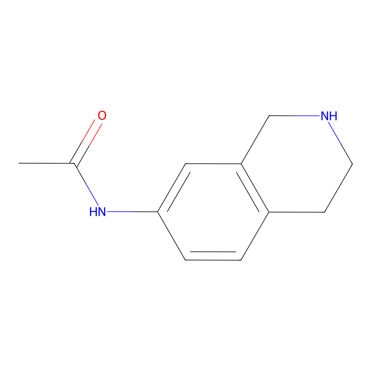 N-(1,2,3,4-tetrahydroisoquinolin-7-yl)acetamide molecular structure, CAS 220247-59-6