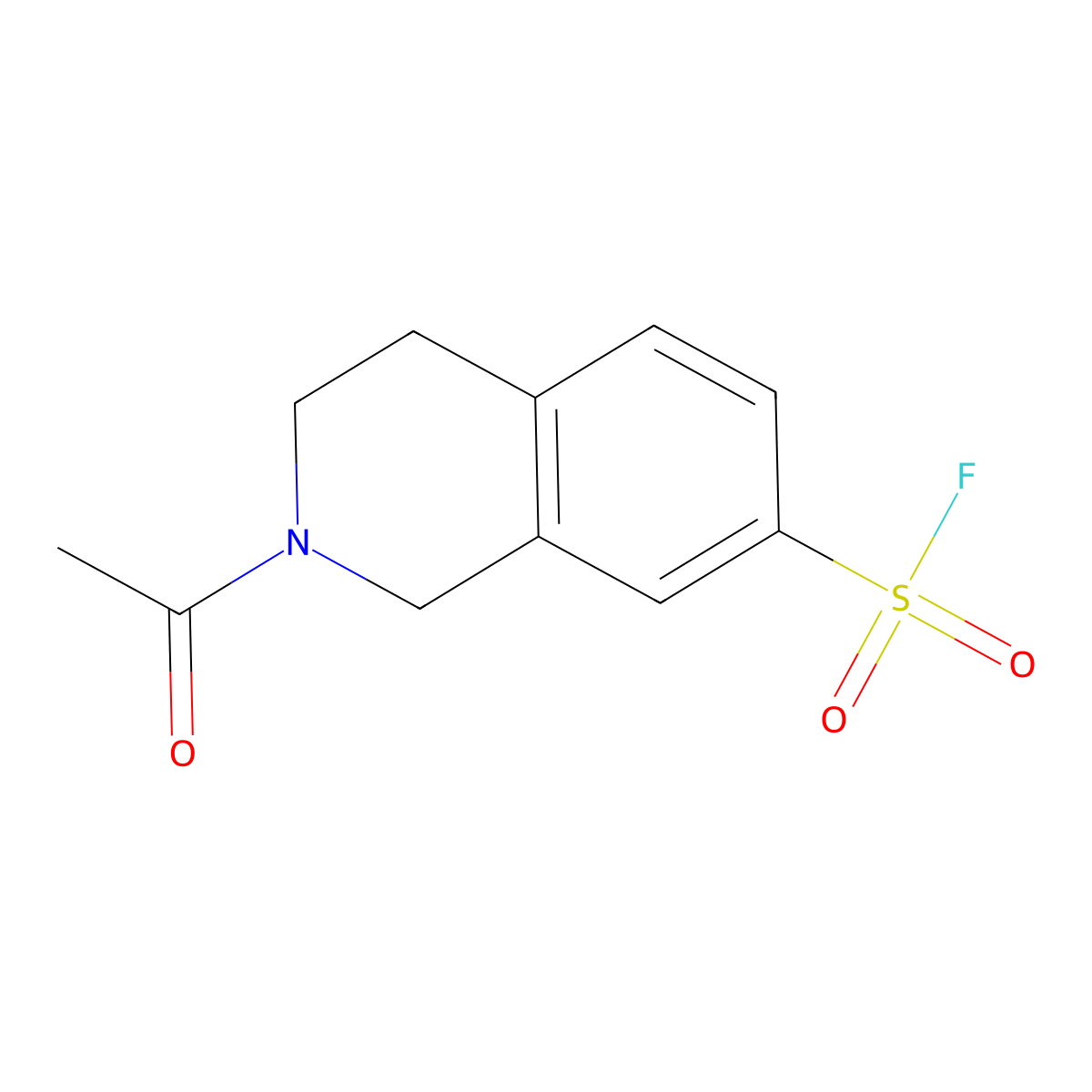 2-Acetyl-1,2,3,4-tetrahydroisoquinoline-7-sulfonyl fluoride molecular structure, CAS 220247-63-2