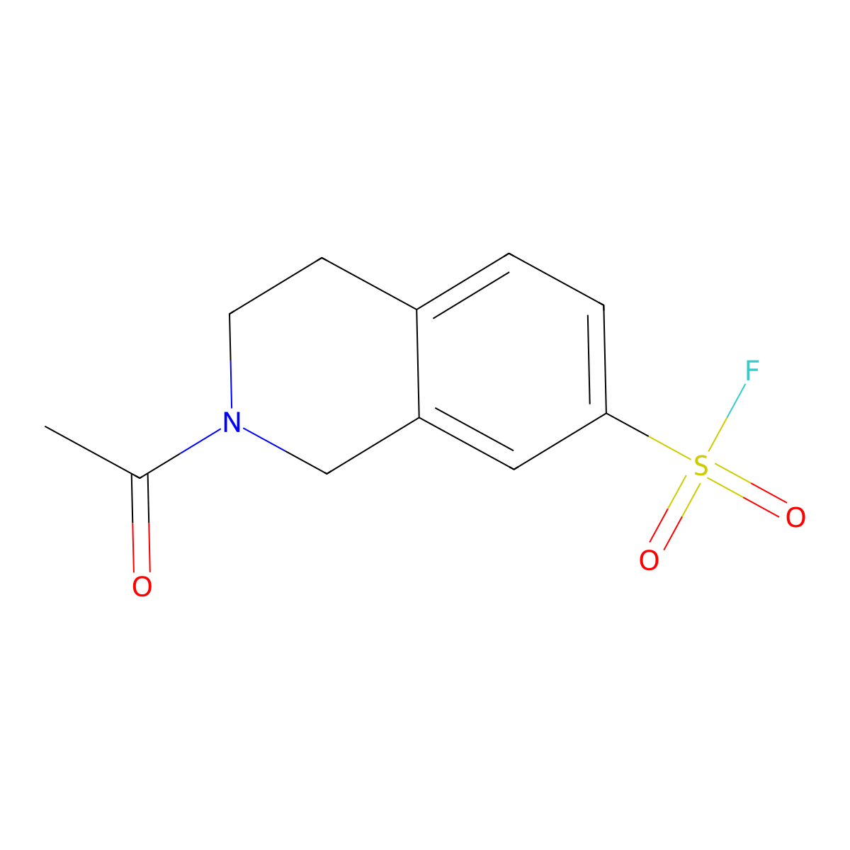 2-Acetyl-1,2,3,4-tetrahydroisoquinoline-7-sulfonyl fluoride molecular structure, CAS 220247-63-2
