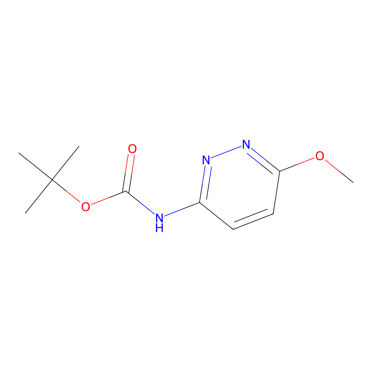 tert-butyl N-(6-methoxypyridazin-3-yl)carbamate molecular structure, CAS 2202483-12-1