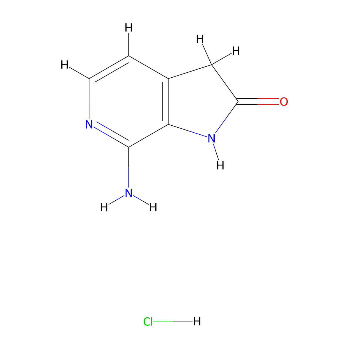 7-Amino-1H-pyrrolo[2,3-c]pyridin-2(3H)-one hydrochloride molecular structure, CAS 2202503-13-5