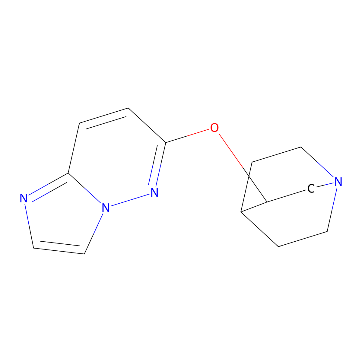 3-{Imidazo[1,2-b]pyridazin-6-yloxy}-1-azabicyclo[2.2.2]octane molecular structure, CAS 2202505-19-7