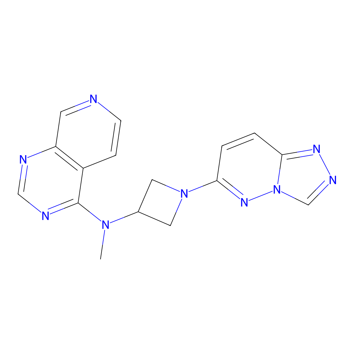 N-methyl-N-{pyrido[3,4-d]pyrimidin-4-yl}-1-{[1,2,4]triazolo[4,3-b]pyridazin-6-yl}azetidin-3-amine molecular structure, CAS 2202513-79-7
