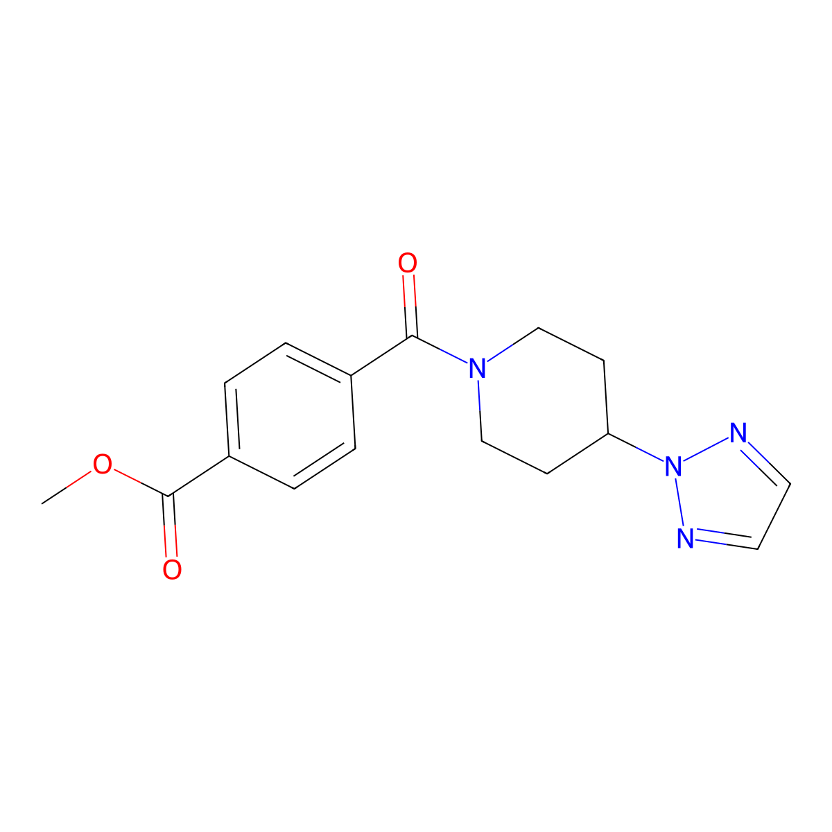 methyl 4-[4-(2H-1,2,3-triazol-2-yl)piperidine-1-carbonyl]benzoate molecular structure, CAS 2202515-03-3