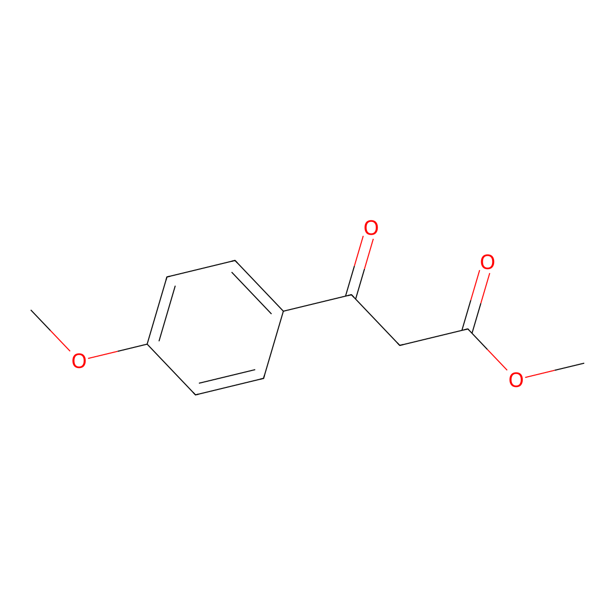 Methyl 4-methoxy-beta-oxobenzenepropanoate molecular structure, CAS 22027-50-5