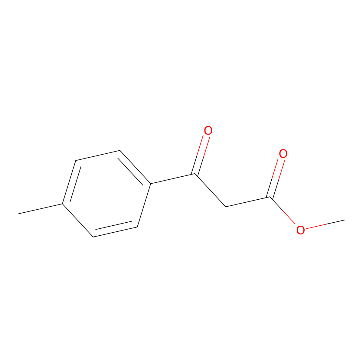 Methyl 3-(4-methylphenyl)-3-oxopropanoate molecular structure, CAS 22027-51-6