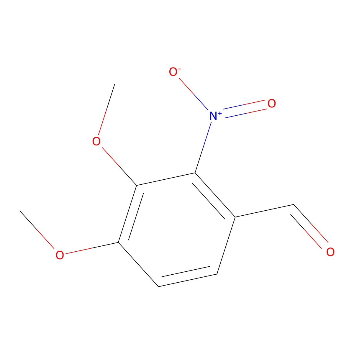 Nitroveratraldehyde molecular structure, CAS 22027-96-9
