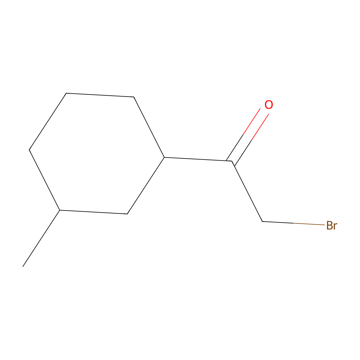 2-Bromo-1-(3-methylcyclohexyl)ethan-1-one molecular structure, CAS 220270-23-5