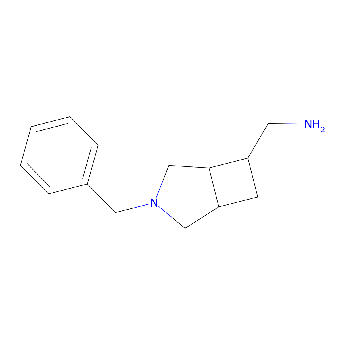 rel-(((1R,5S,6R)-3-Benzyl-3-azabicyclo[3.2.0]heptan-6-yl)methanamine) molecular structure, CAS 2202731-13-1
