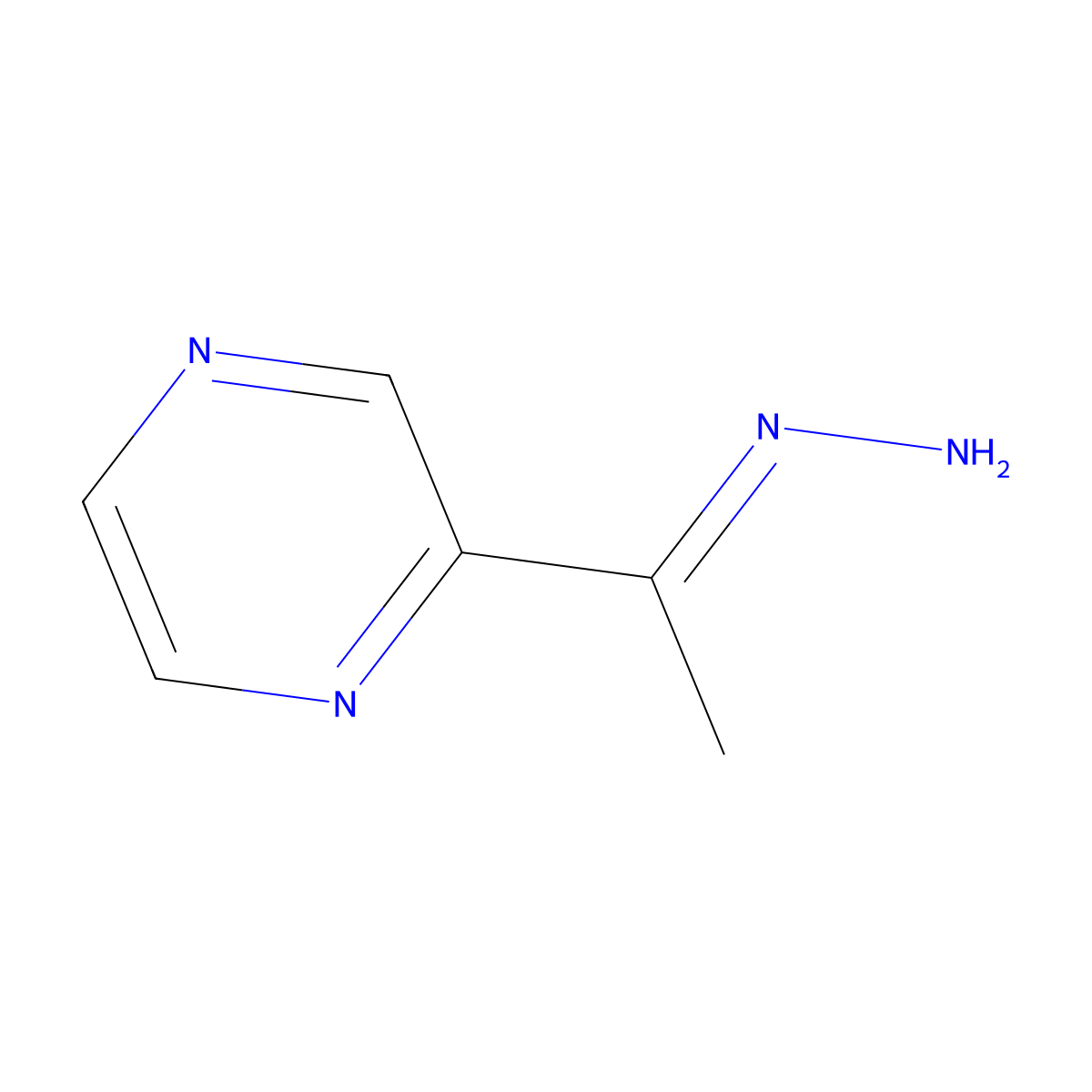 2-(1-Hydrazonoethyl)pyrazine molecular structure, CAS 220276-54-0