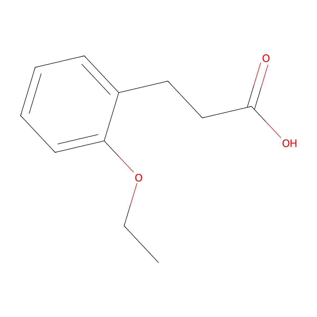 3-(2-Ethoxyphenyl)propanoic acid molecular structure, CAS 220285-28-9