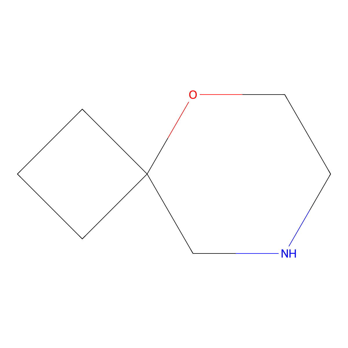 5-Oxa-8-azaspiro(3.5)nonane molecular structure, CAS 220291-93-0