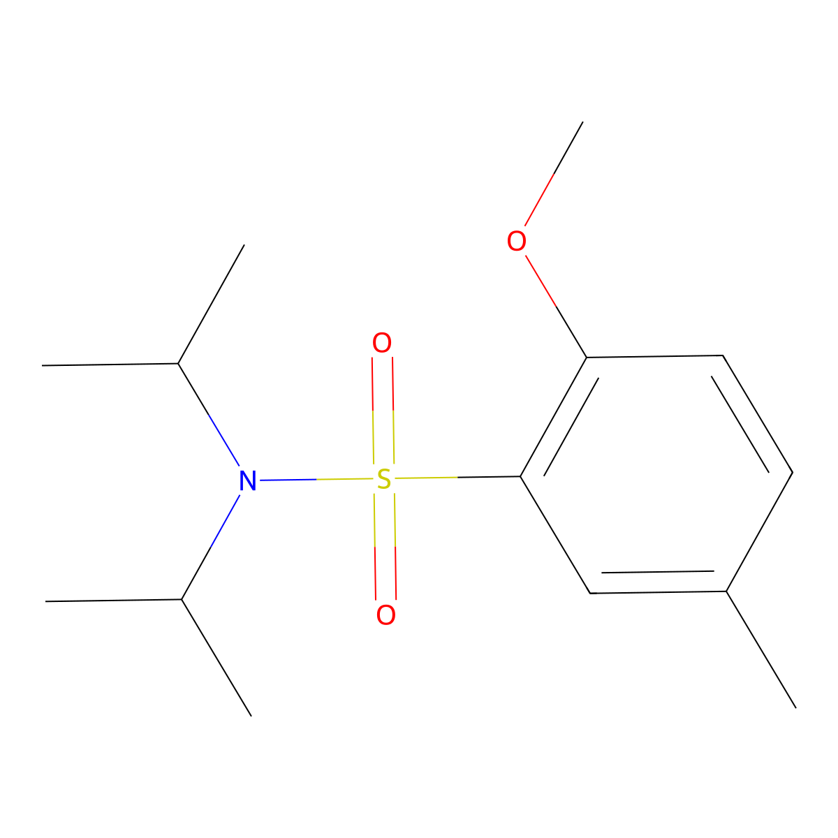 2-methoxy-5-methyl-N,N-bis(propan-2-yl)benzene-1-sulfonamide molecular structure, CAS 2202918-61-2