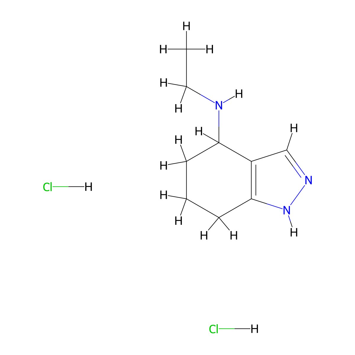 N-Ethyl-4,5,6,7-tetrahydro-2H-indazol-4-amine dihydrochloride molecular structure, CAS 2202948-60-3