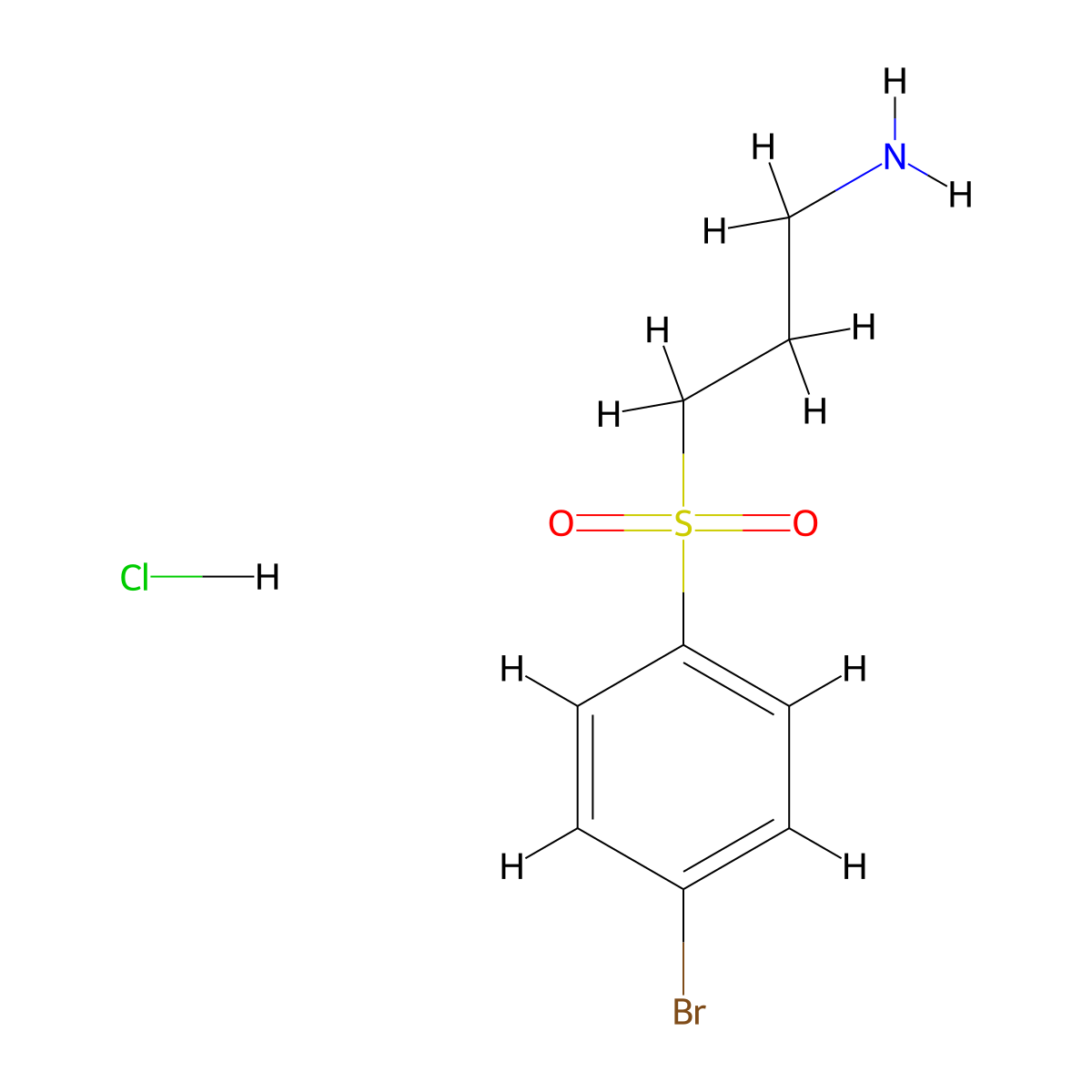 3-(4-Bromobenzenesulfonyl)-propylamine hydrochloride molecular structure, CAS 2202948-81-8