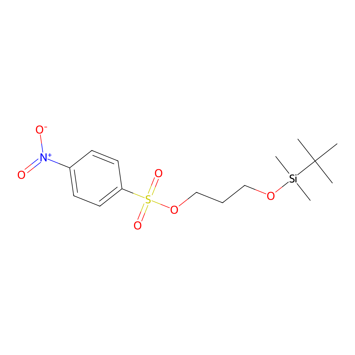 3-((tert-Butyldimethylsilyl)oxy)propyl 4-nitrobenzenesulfonate molecular structure, CAS 220299-14-9