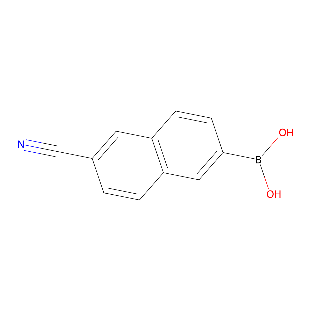 (6-Cyanonaphthalen-2-yl)boronic acid molecular structure, CAS 220299-56-9