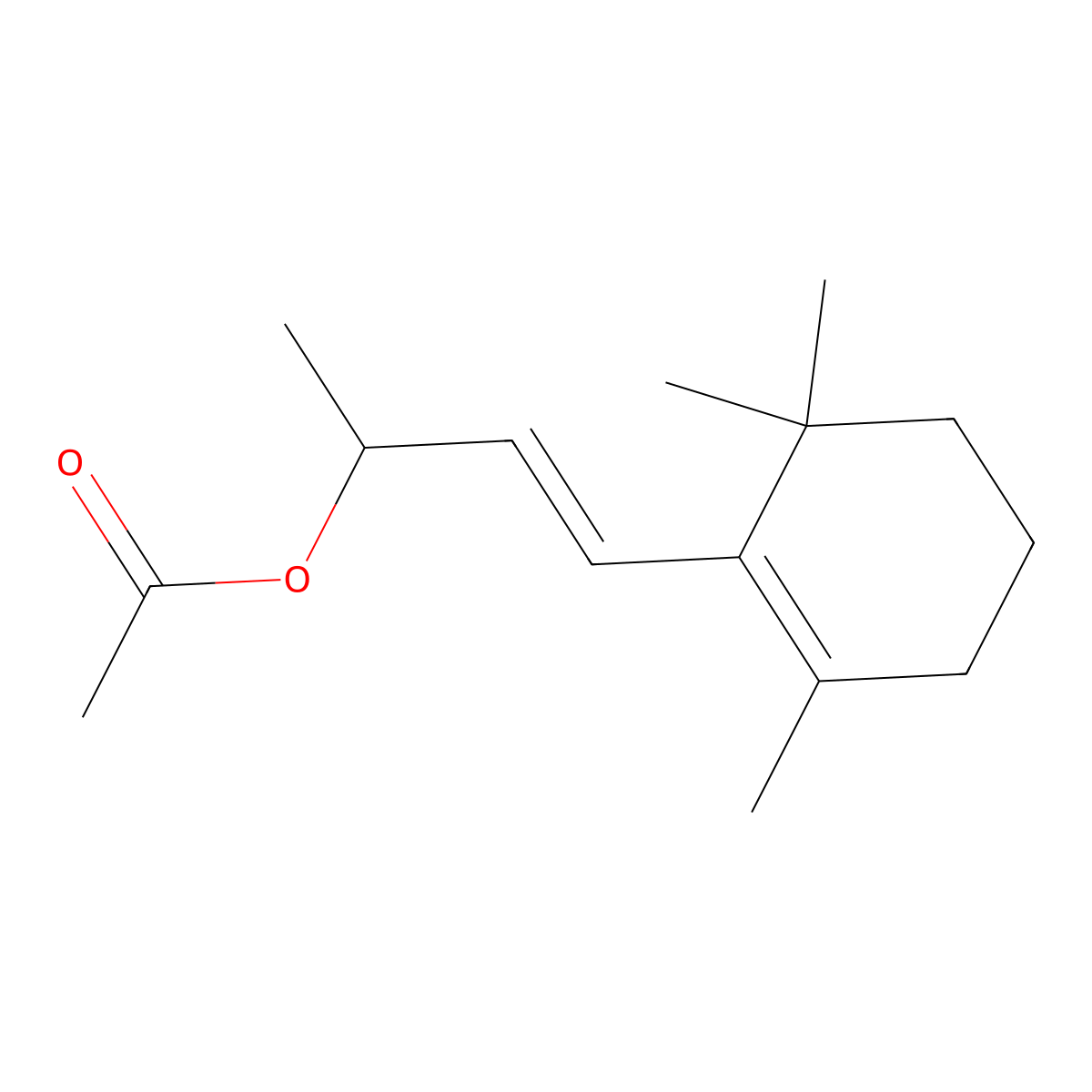 beta-Ionyl acetate molecular structure, CAS 22030-19-9