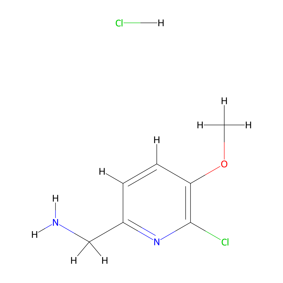 C-(6-Chloro-5-methoxypyridin-2-yl)-methylamine hydrochloride molecular structure, CAS 2203016-83-3