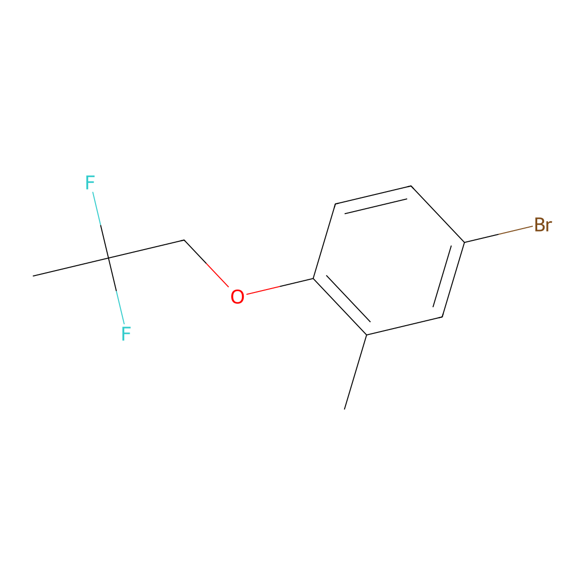 4-Bromo-1-(2,2-difluoro-propoxy)-2-methyl-benzene molecular structure, CAS 2203071-71-8