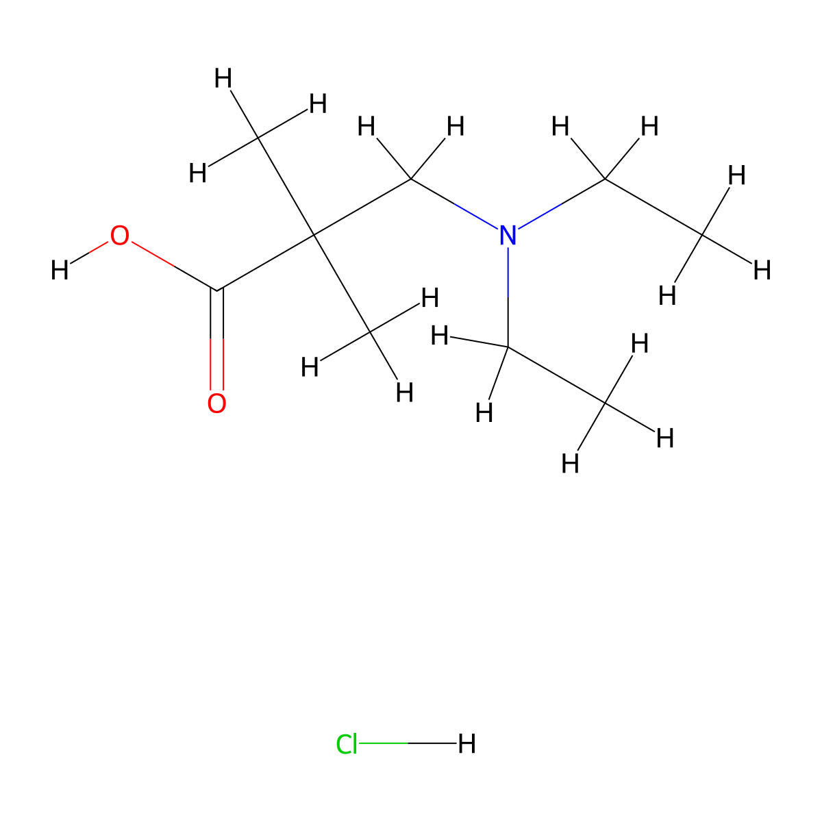 3-Diethylamino-2,2-dimethyl-propionic acid hydrochloride molecular structure, CAS 2203071-74-1