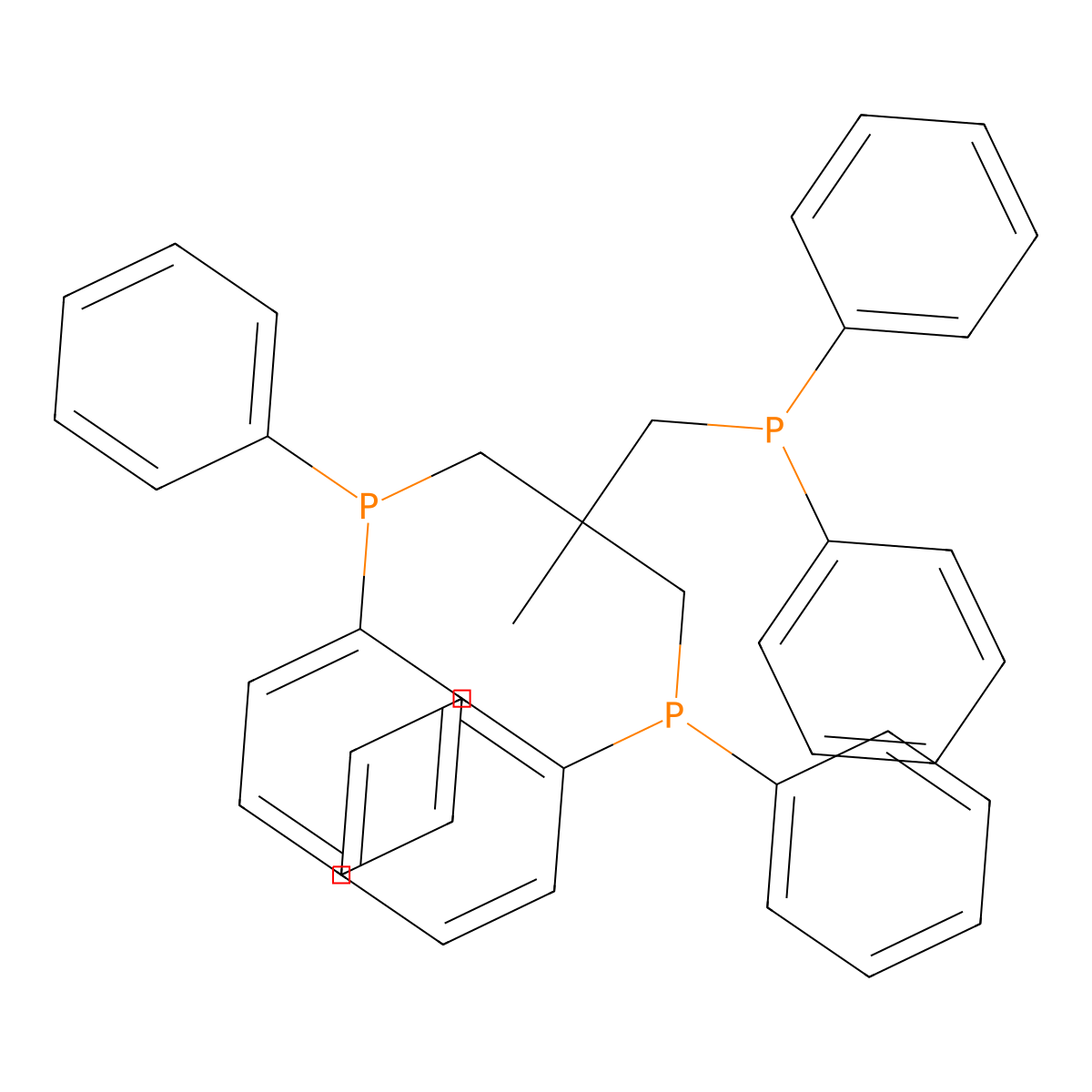 (2-((Diphenylphosphino)methyl)-2-methylpropane-1,3-diyl)bis(diphenylphosphine) molecular structure, CAS 22031-12-5