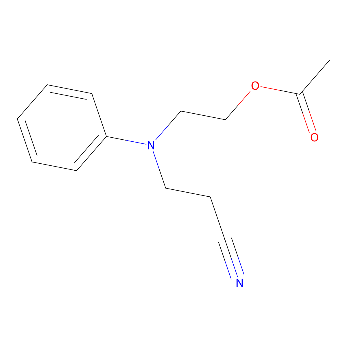 N-Cyanoethyl-N-acetoxyethylaniline molecular structure, CAS 22031-33-0