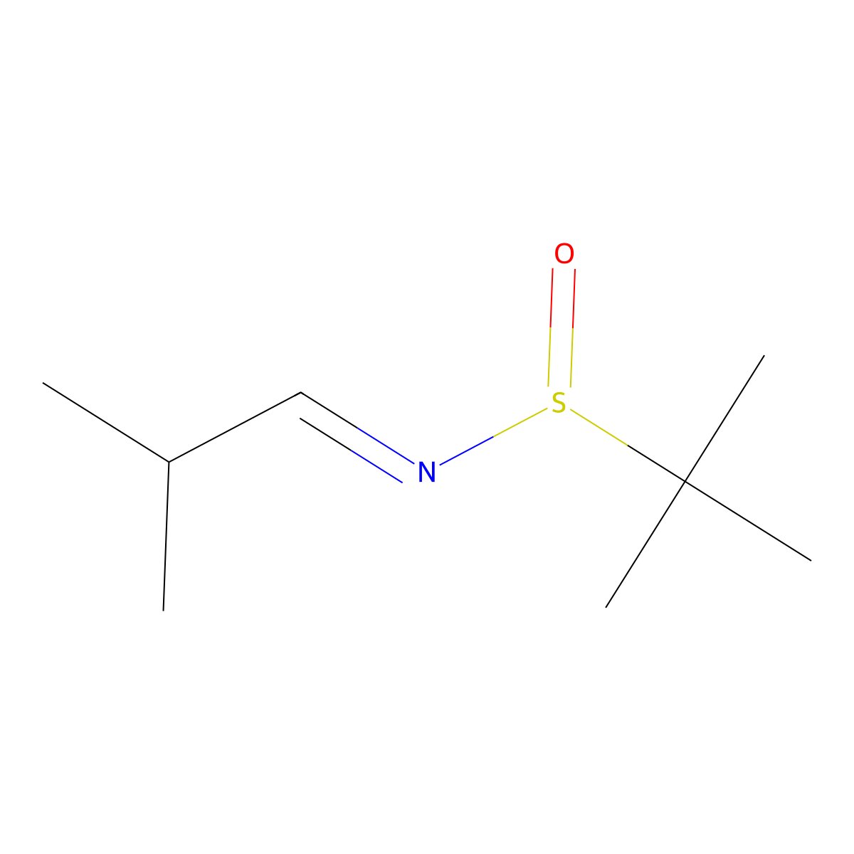 (E)-2-methyl-N-(2-methylpropylidene)propane-2-sulfinamide molecular structure, CAS 220315-19-5