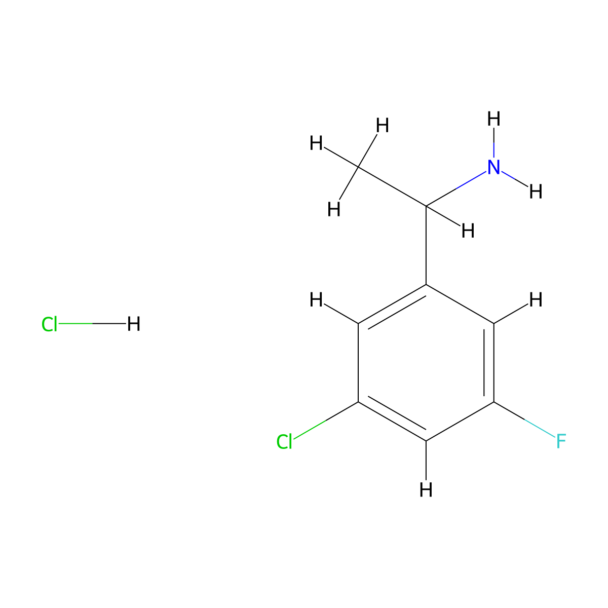 1-(3-Chloro-5-fluorophenyl)ethanamine hydrochloride molecular structure, CAS 2203194-97-0