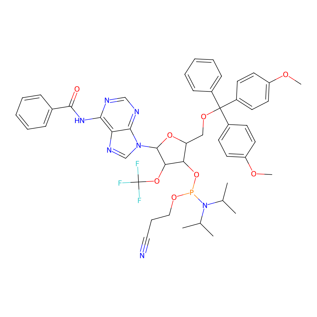 2-OTFM A(Bz) amidite molecular structure, CAS 220322-52-1