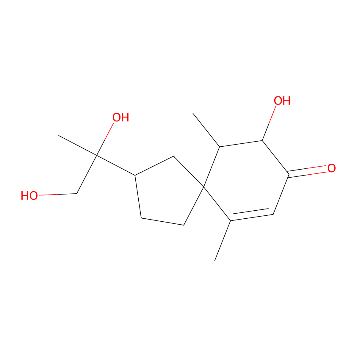 3,11,12-Trihydroxy-1(10)-spirovetiven-2-one molecular structure, CAS 220328-04-1
