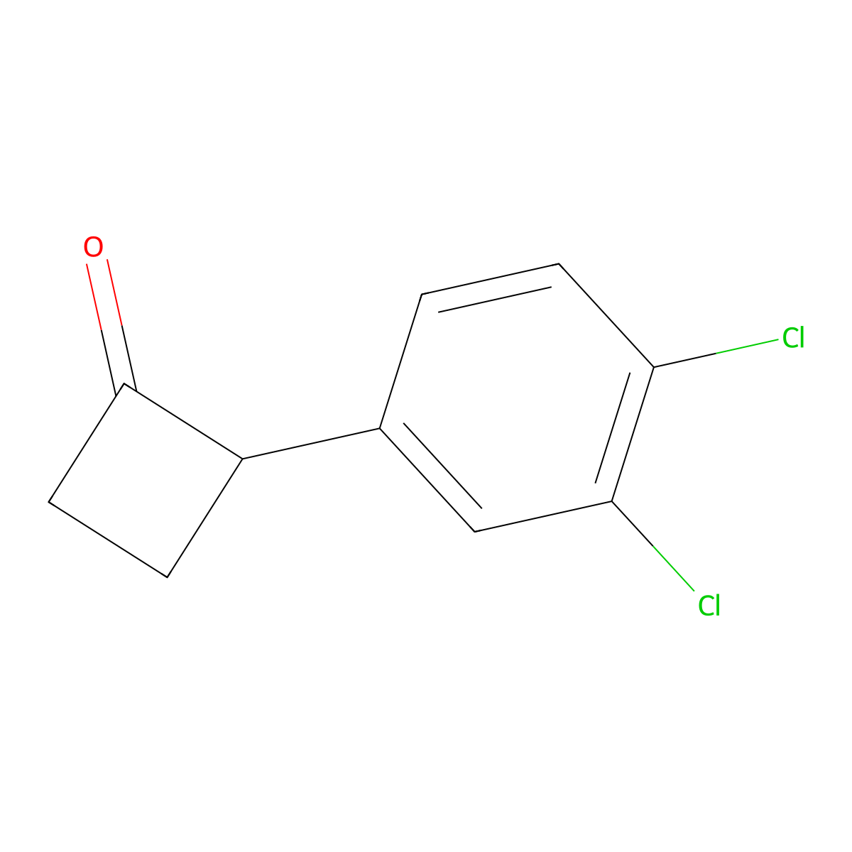2-(3,4-Dichlorophenyl)cyclobutan-1-one molecular structure, CAS 2203331-86-4