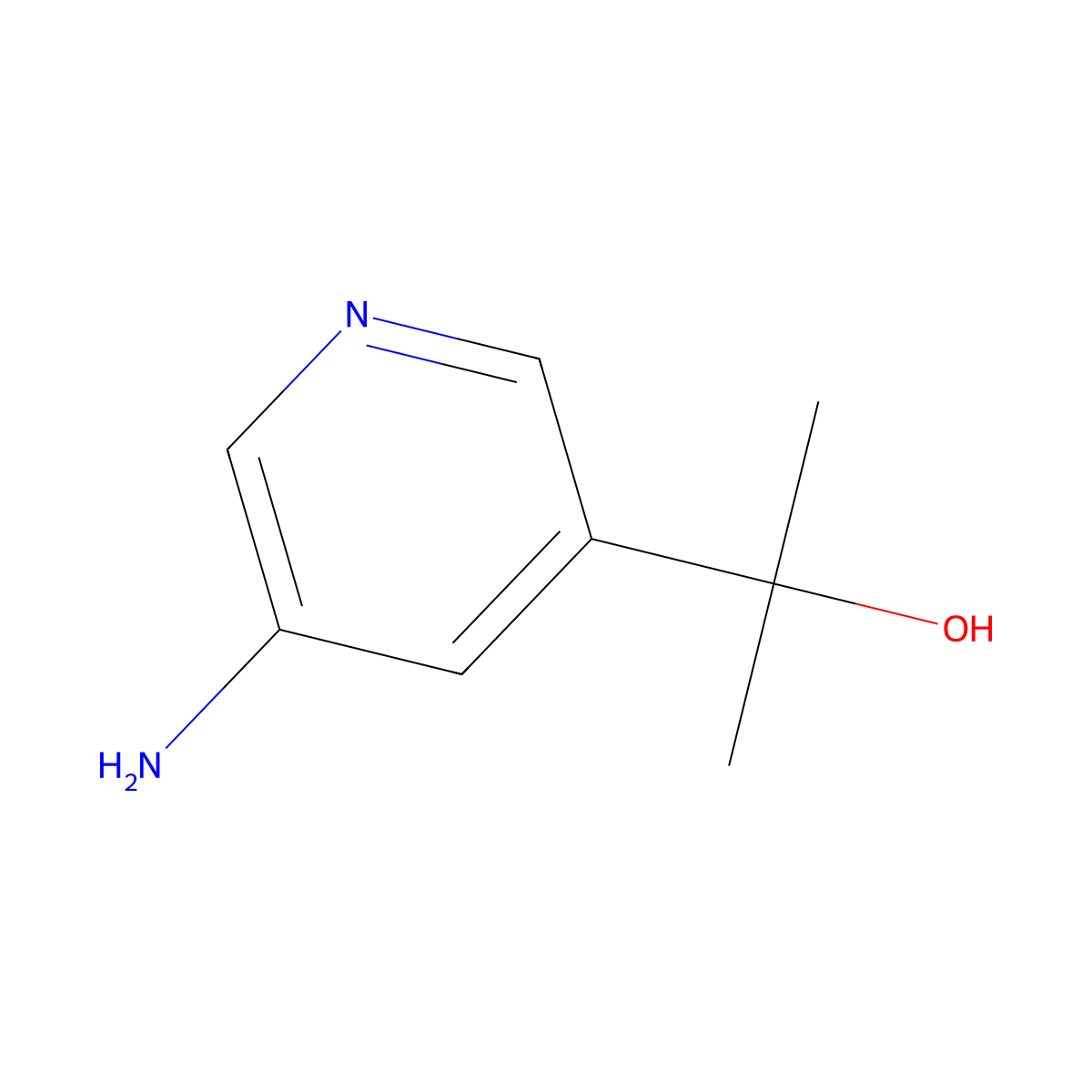 2-(5-Aminopyridin-3-yl)propan-2-ol molecular structure, CAS 2203331-89-7