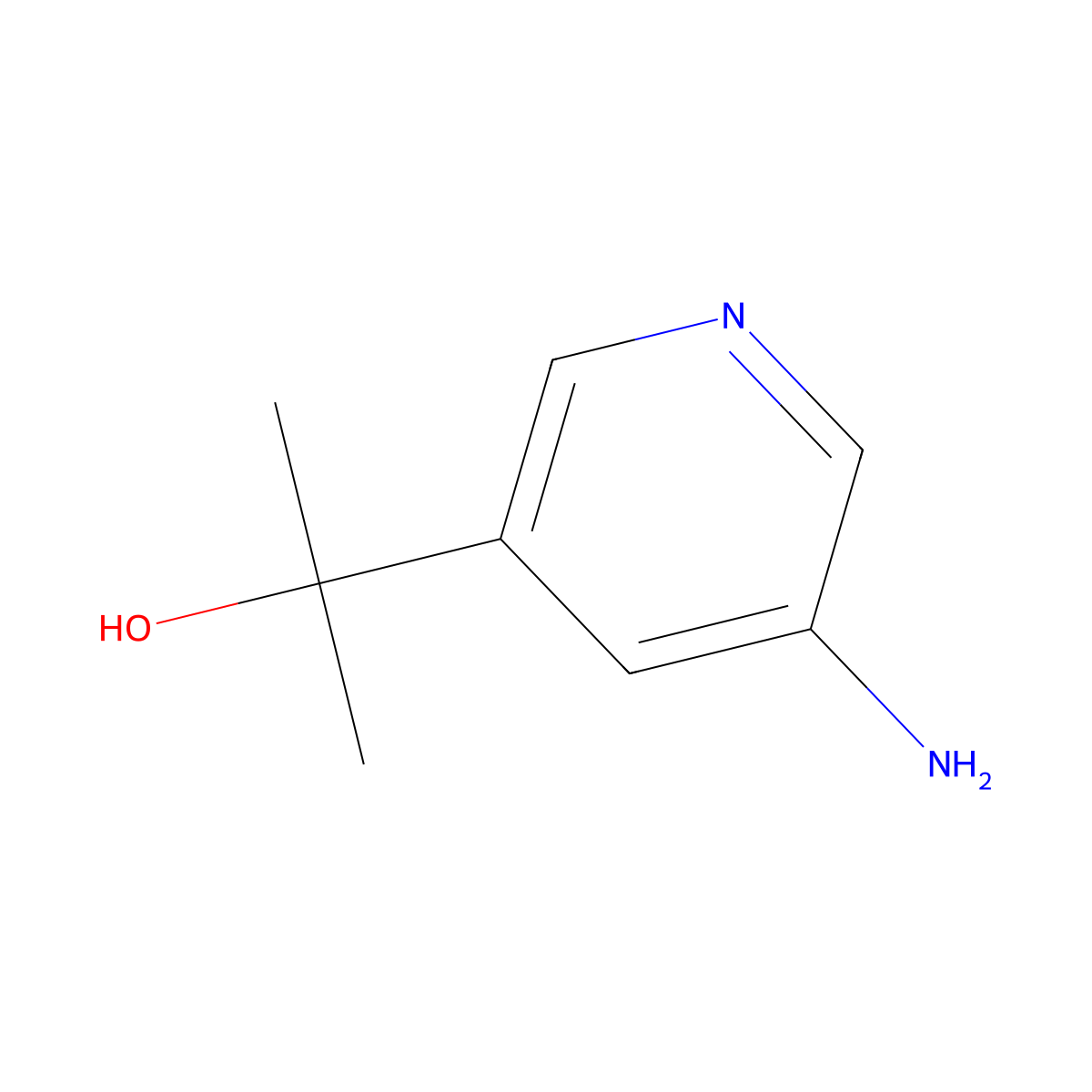 2-(5-Aminopyridin-3-yl)propan-2-ol molecular structure, CAS 2203331-89-7