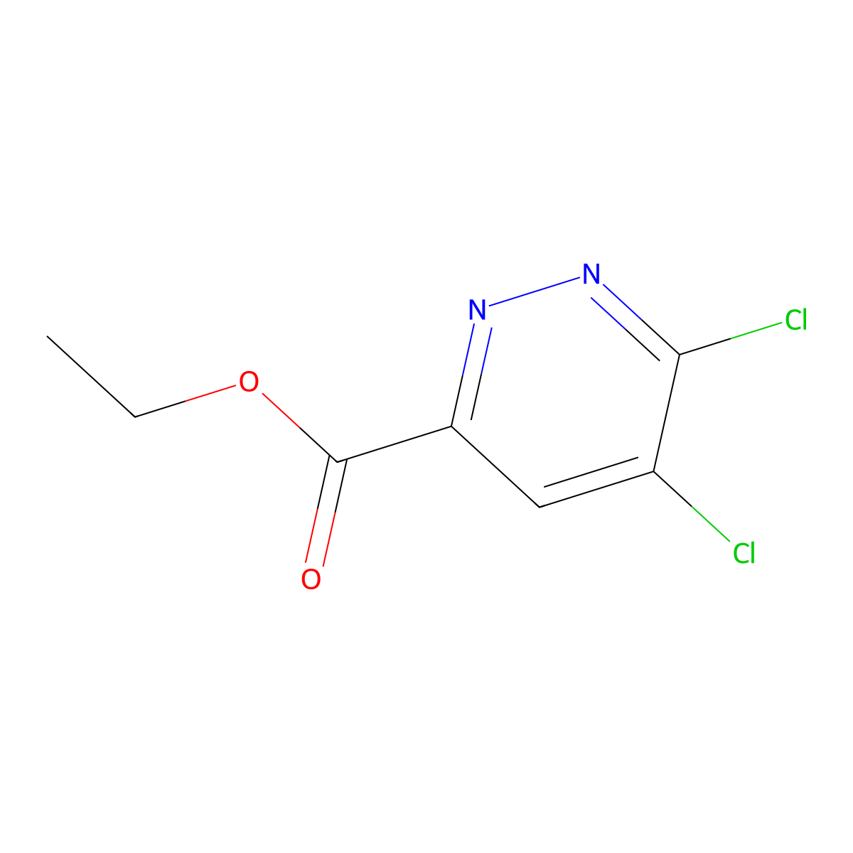 Ethyl 5,6-dichloropyridazine-3-carboxylate molecular structure, CAS 2203332-00-5