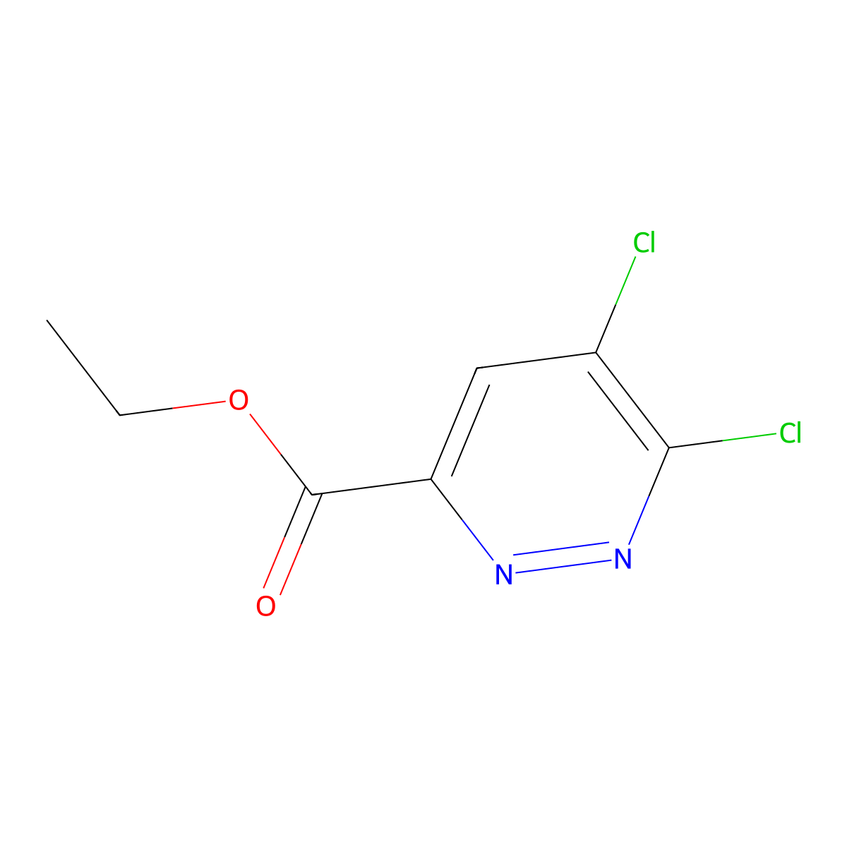 Ethyl 5,6-dichloropyridazine-3-carboxylate molecular structure, CAS 2203332-00-5