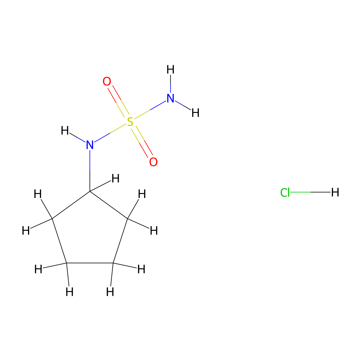 N-Cyclopentylaminosulfonamidehcl molecular structure, CAS 2203403-80-7