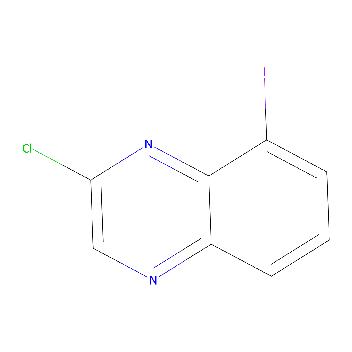 2-Chloro-8-iodoquinoxaline molecular structure, CAS 2203432-90-8