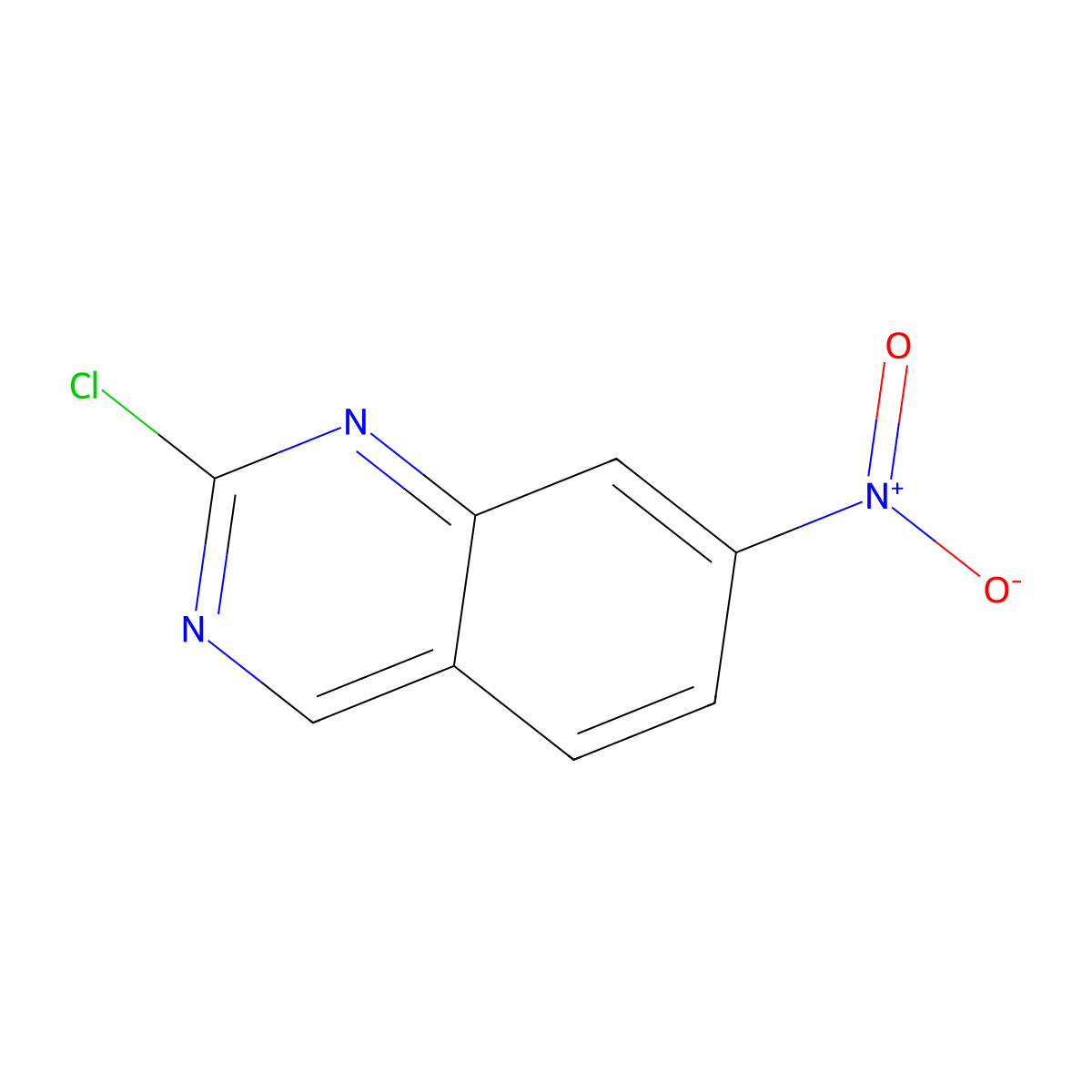 2-Chloro-7-nitroquinazoline molecular structure, CAS 2203445-31-0