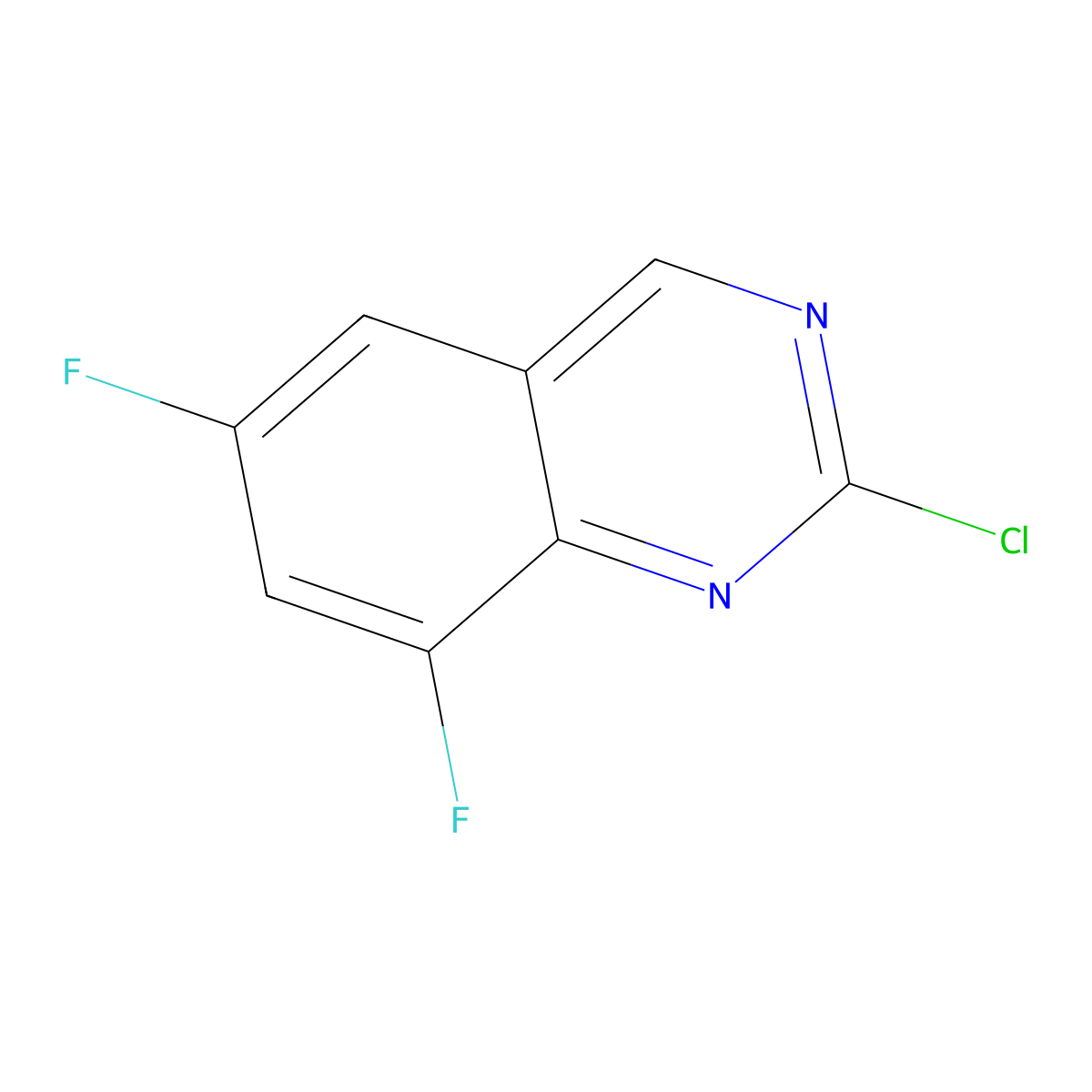 2-Chloro-6,8-difluoroquinazoline molecular structure, CAS 2203445-32-1