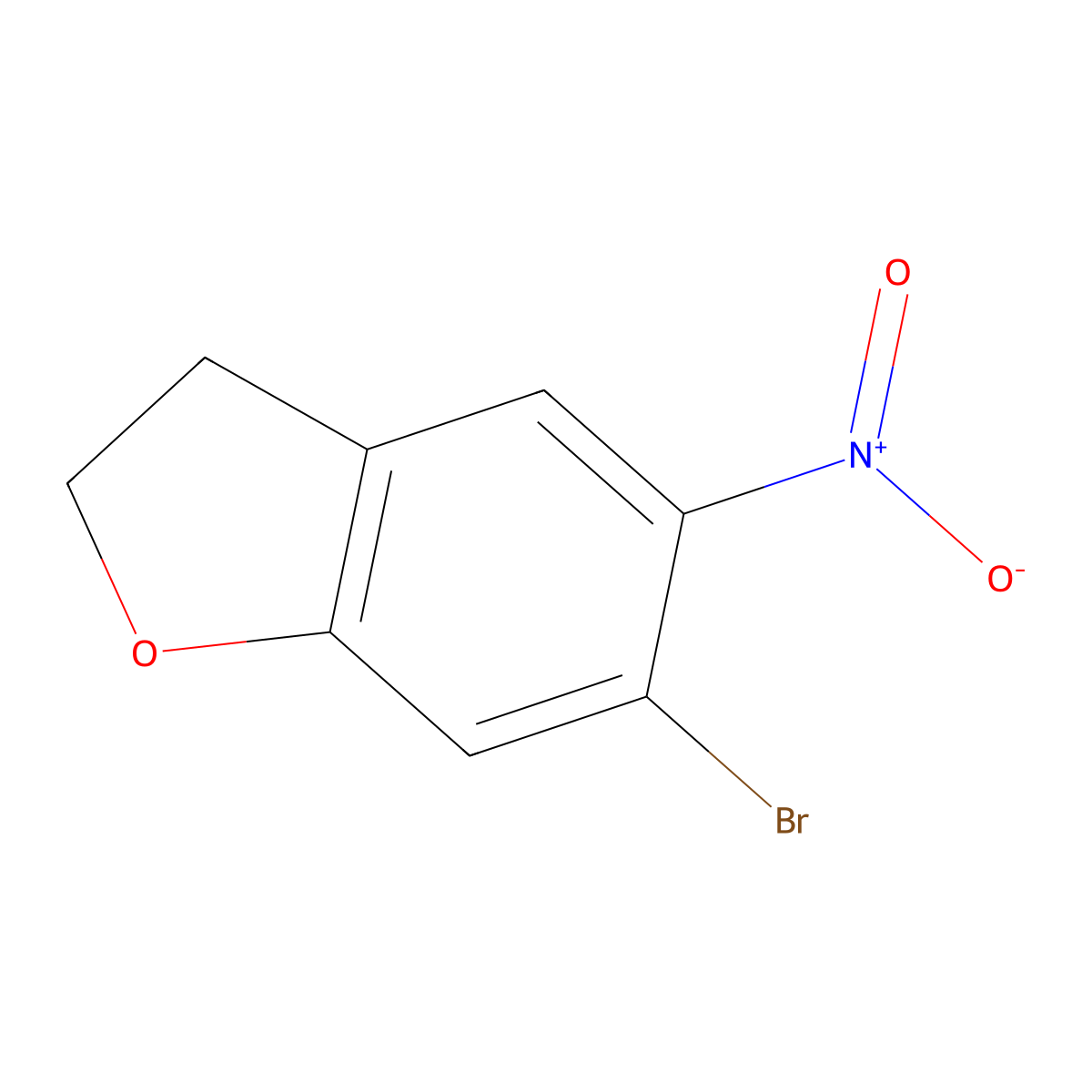 6-Bromo-5-nitro-2,3-dihydro-1-benzofuran molecular structure, CAS 2203485-57-6