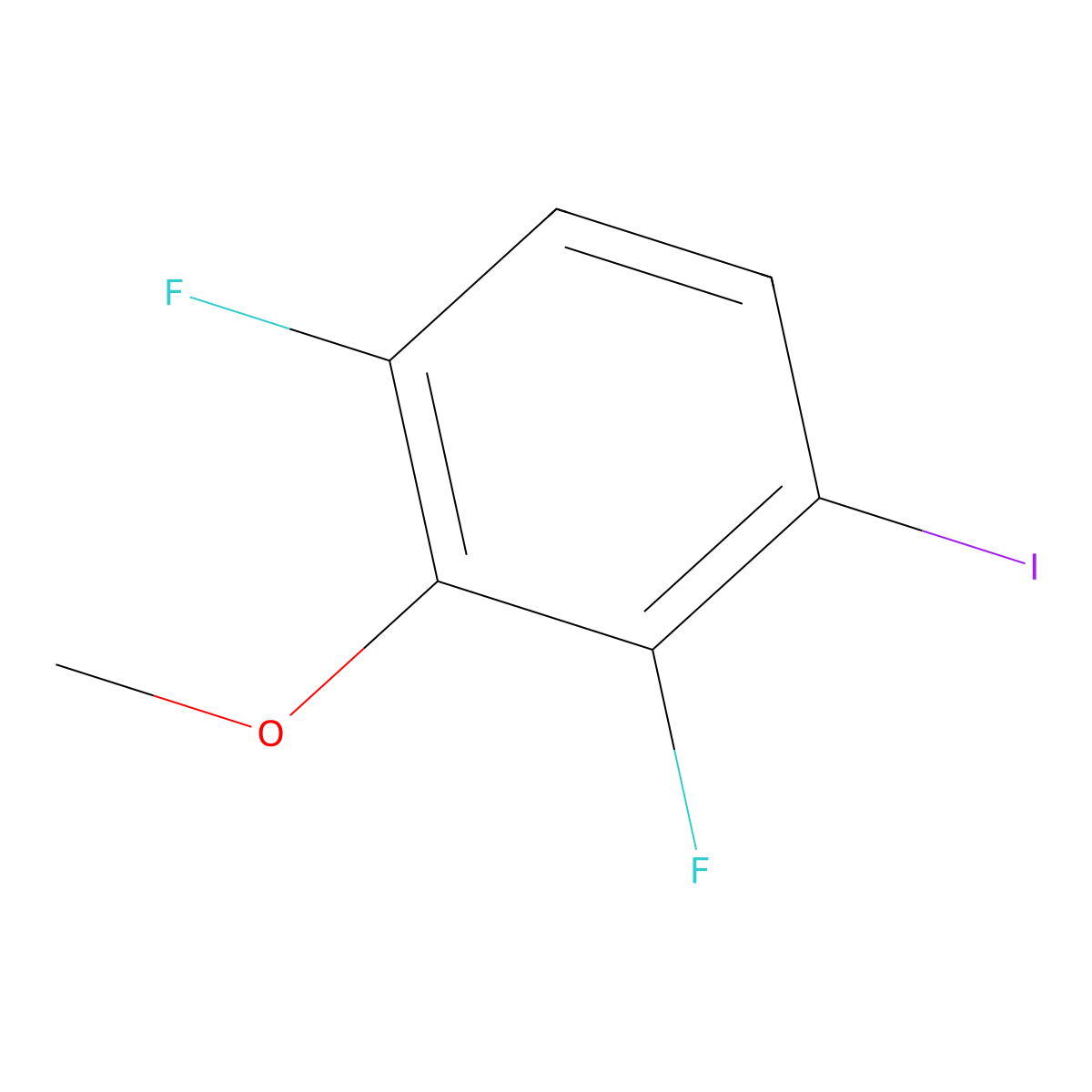 2,6-Difluoro-3-iodoanisole molecular structure, CAS 220353-18-4