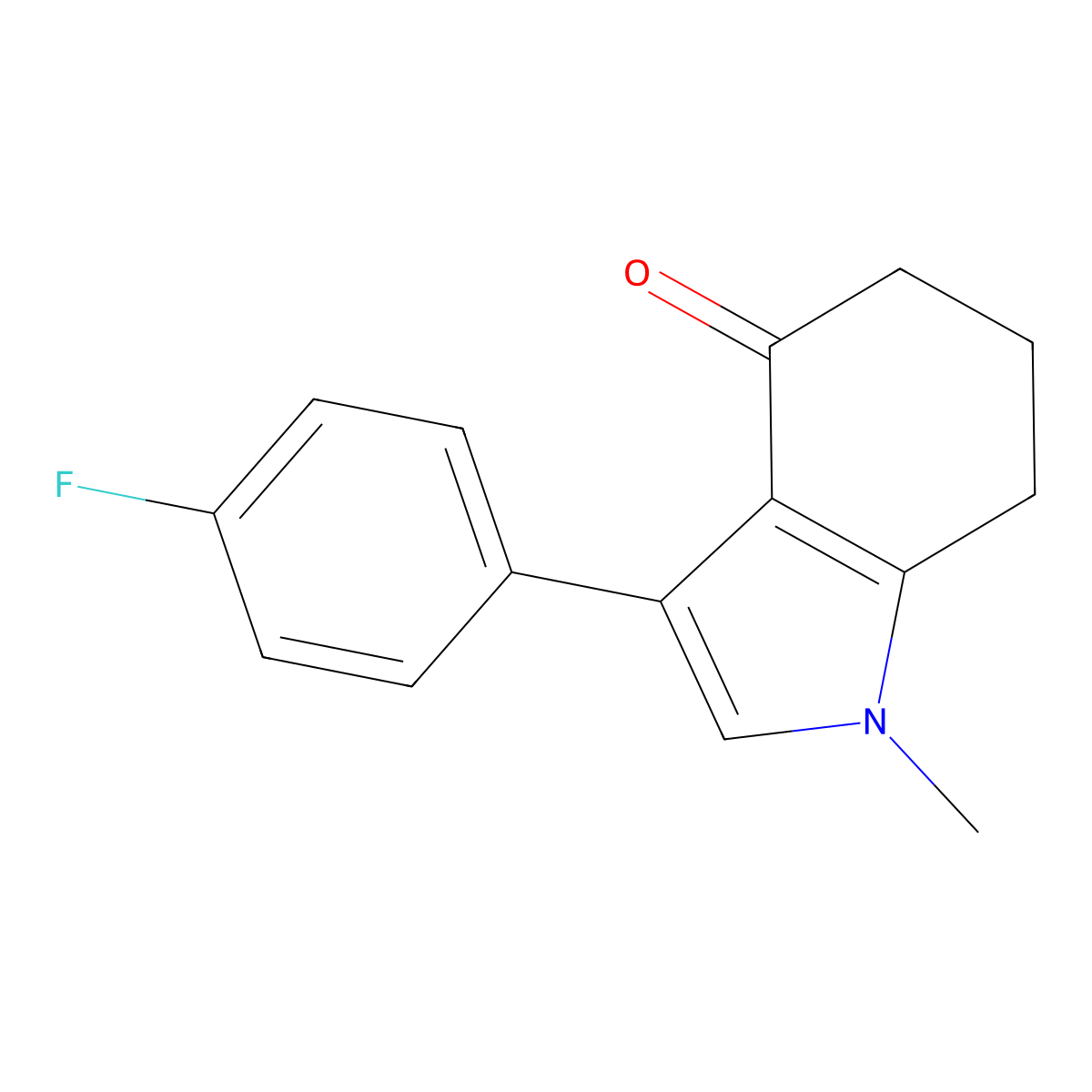 3-(4-Fluorophenyl)-1-methyl-6,7-dihydro-1H-indol-4(5H)-one molecular structure, CAS 2203540-92-3