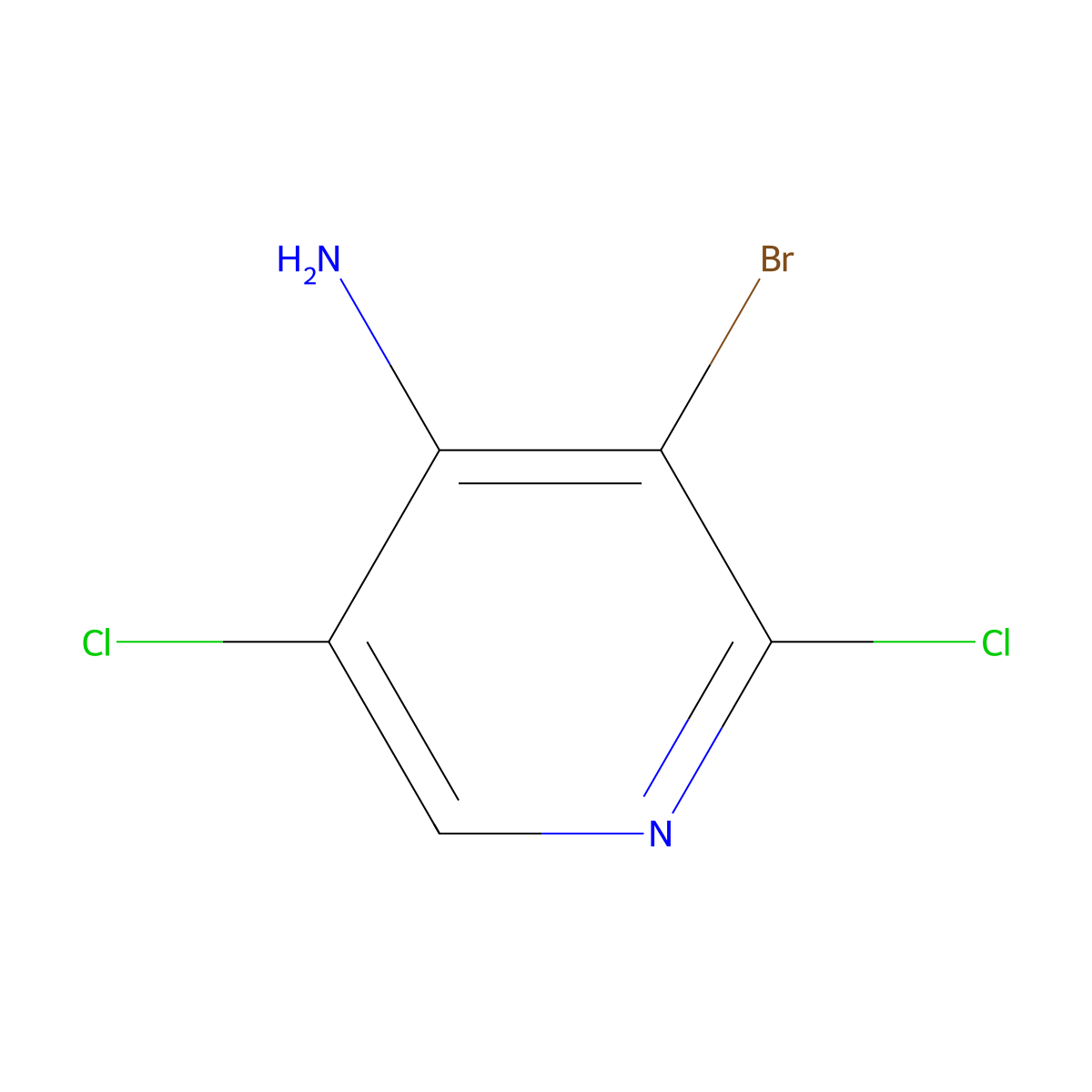 3-Bromo-2,5-dichloropyridin-4-amine molecular structure, CAS 2203541-41-5