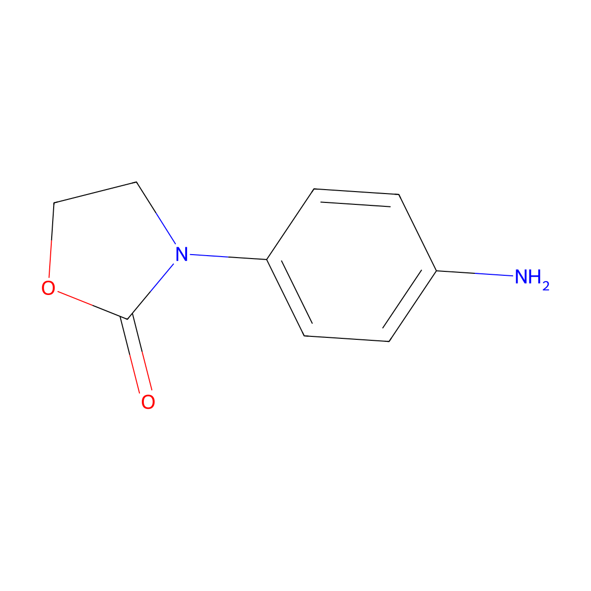 3-(4-Aminophenyl)-1,3-oxazolidin-2-one molecular structure, CAS 22036-26-6