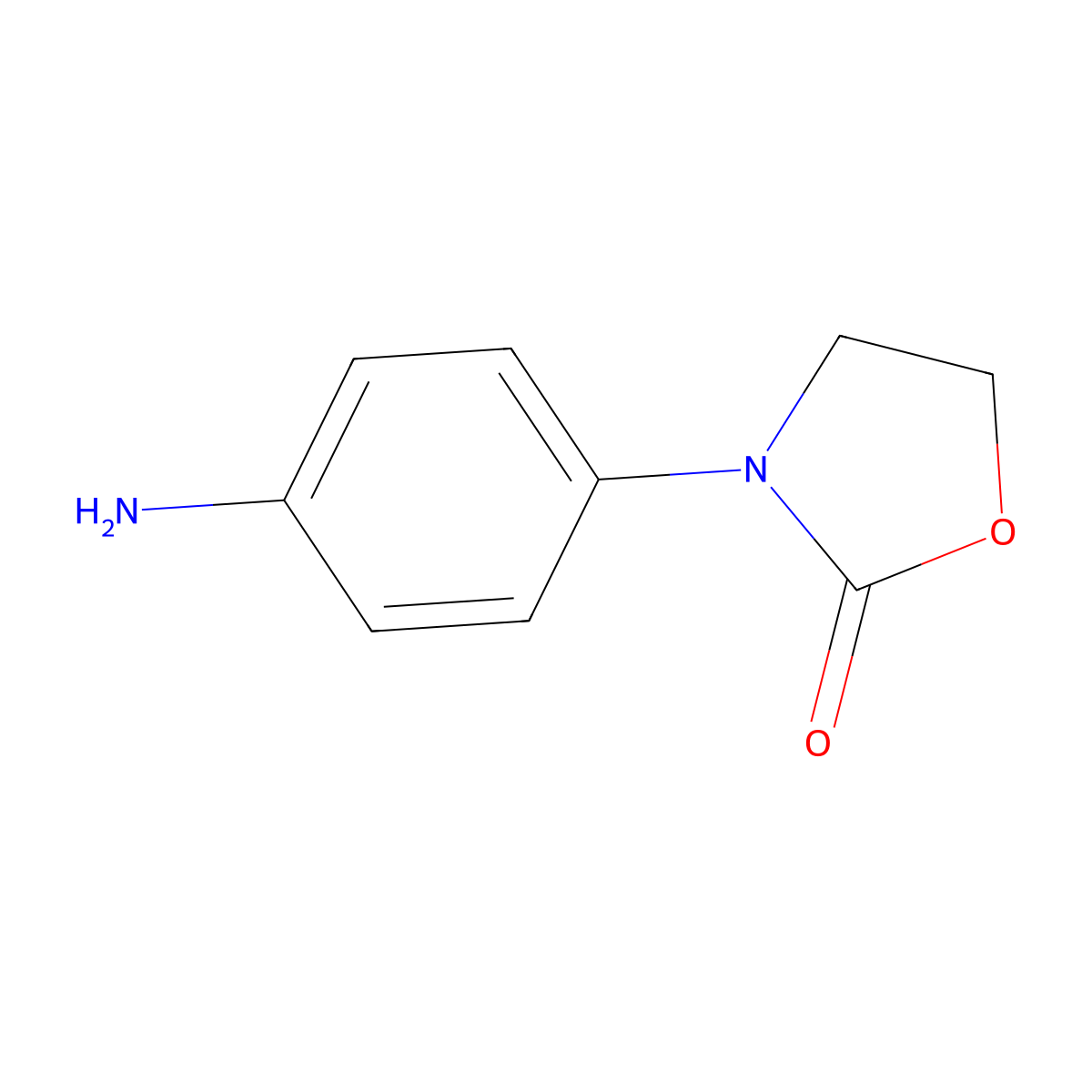 3-(4-Aminophenyl)-1,3-oxazolidin-2-one molecular structure, CAS 22036-26-6
