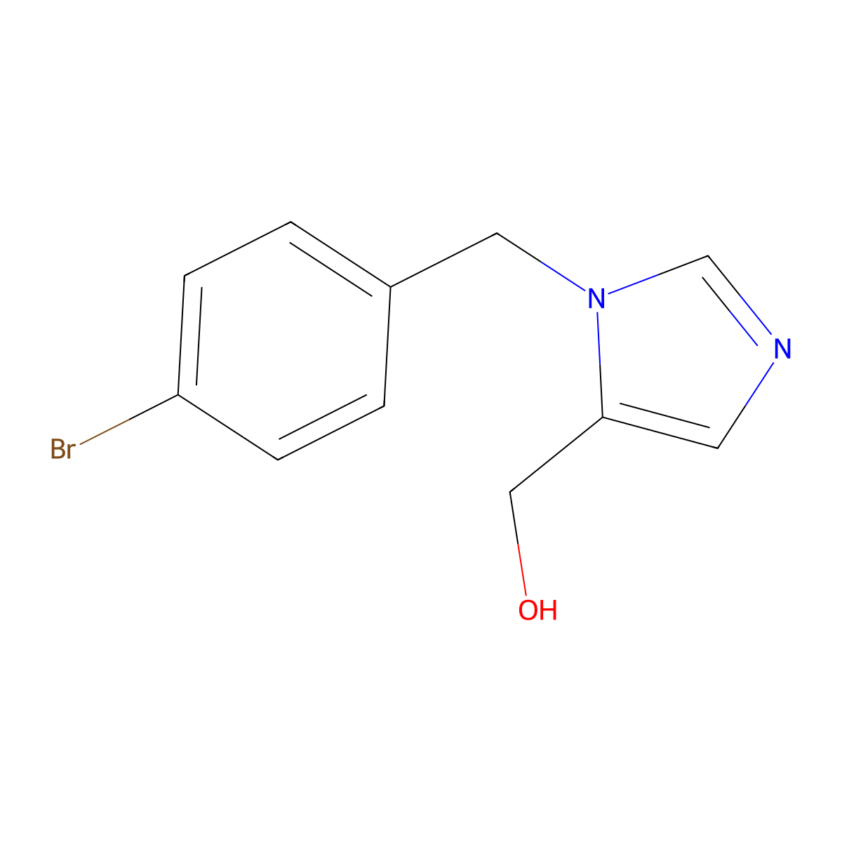 [3-(4-Bromo-benzyl)-3H-imidazol-4-YL]-methanol molecular structure, CAS 220364-22-7