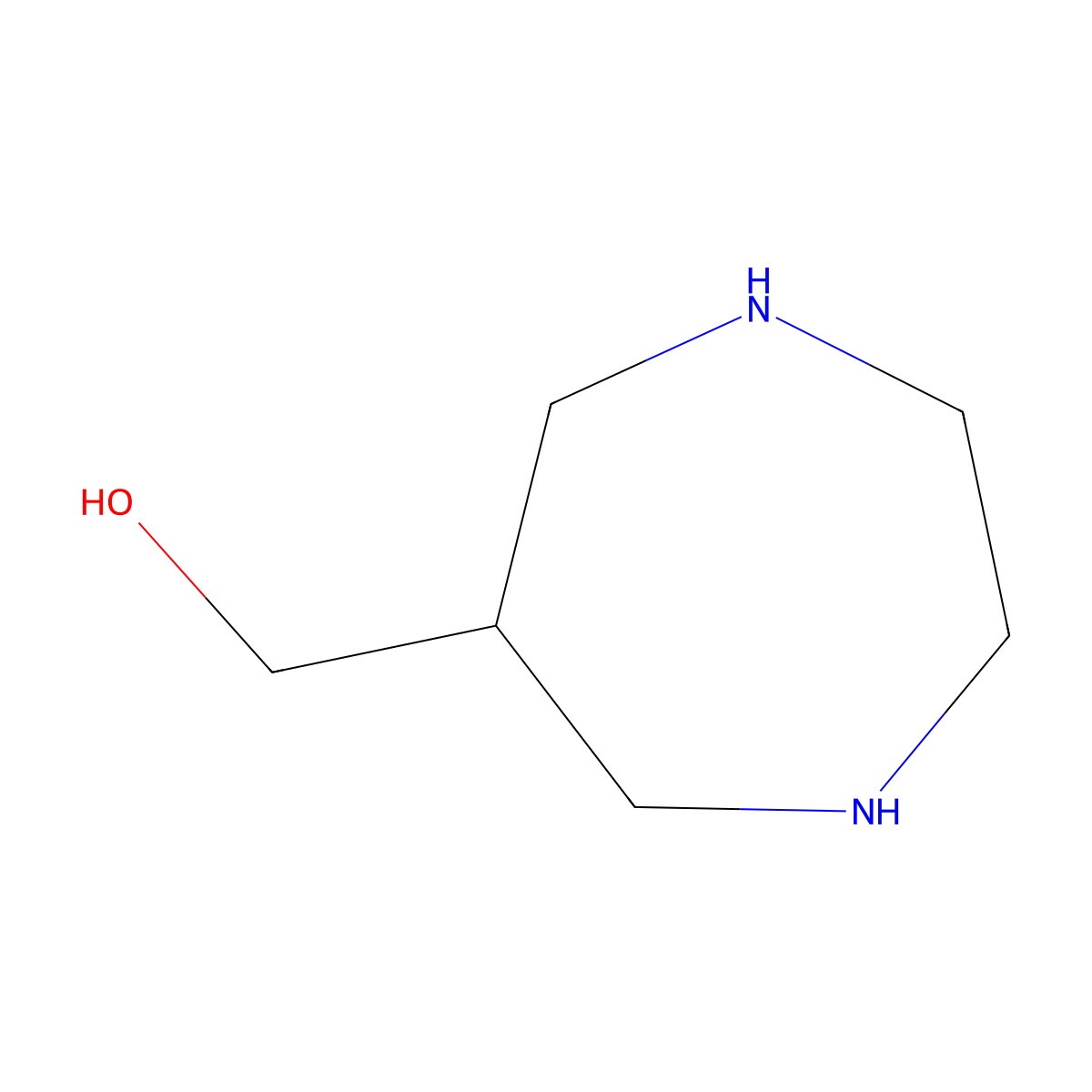 (1,4-Diazepan-6-yl)methanol molecular structure, CAS 220364-91-0